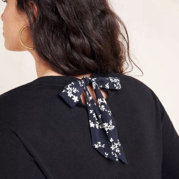 Anthropologie + Kachel Waverly Pullover Sweater Top in Navy NWT - Picture 4 of 7